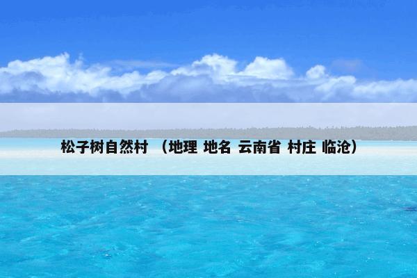 松子树自然村 （地理 地名 云南省 村庄 临沧）