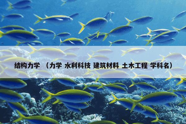 结构力学 （力学 水利科技 建筑材料 土木工程 学科名）