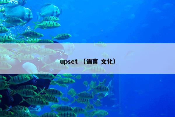 upset （语言 文化）