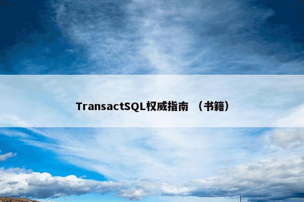 TransactSQL权威指南 （书籍）