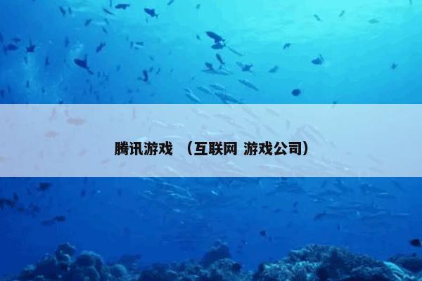 腾讯游戏 （互联网 游戏公司）