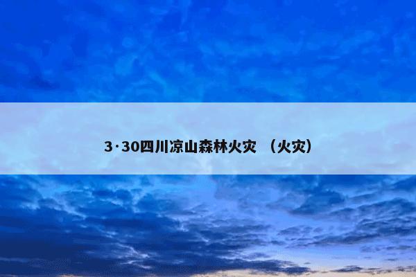 3·30四川凉山森林火灾 （火灾）