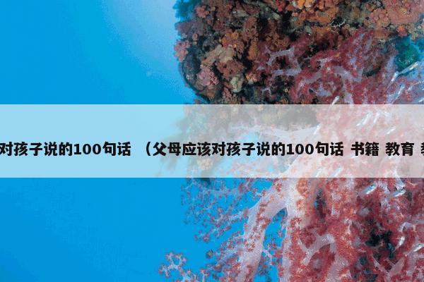 父母应该对孩子说的100句话 （父母应该对孩子说的100句话 书籍 教育 教育书籍）