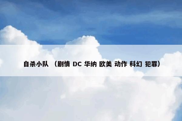 自杀小队 （剧情 DC 华纳 欧美 动作 科幻 犯罪）