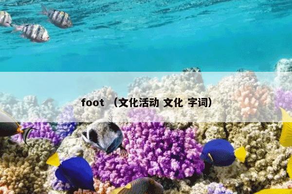 foot （文化活动 文化 字词）