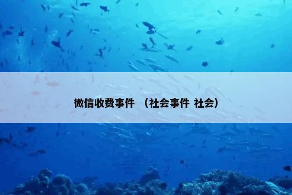 微信收费事件 （社会事件 社会）