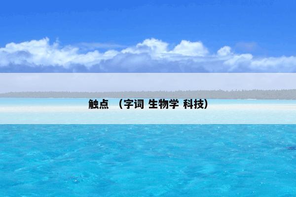 触点 （字词 生物学 科技）