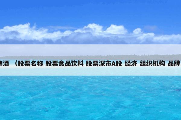 燕京啤酒 （股票名称 股票食品饮料 股票深市A股 经济 组织机构 品牌 公司）