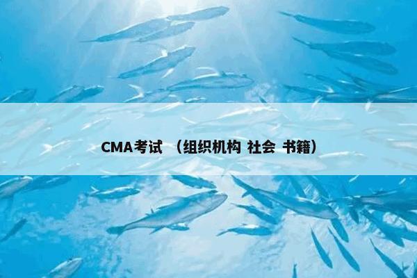 CMA考试 （组织机构 社会 书籍）